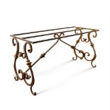 Wrought iron table base Italy, early 20th century 75x148x62 cm.