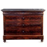 Mahogany featherband chest of drawers France, 19th-20th century 101,5x130x53 cm.