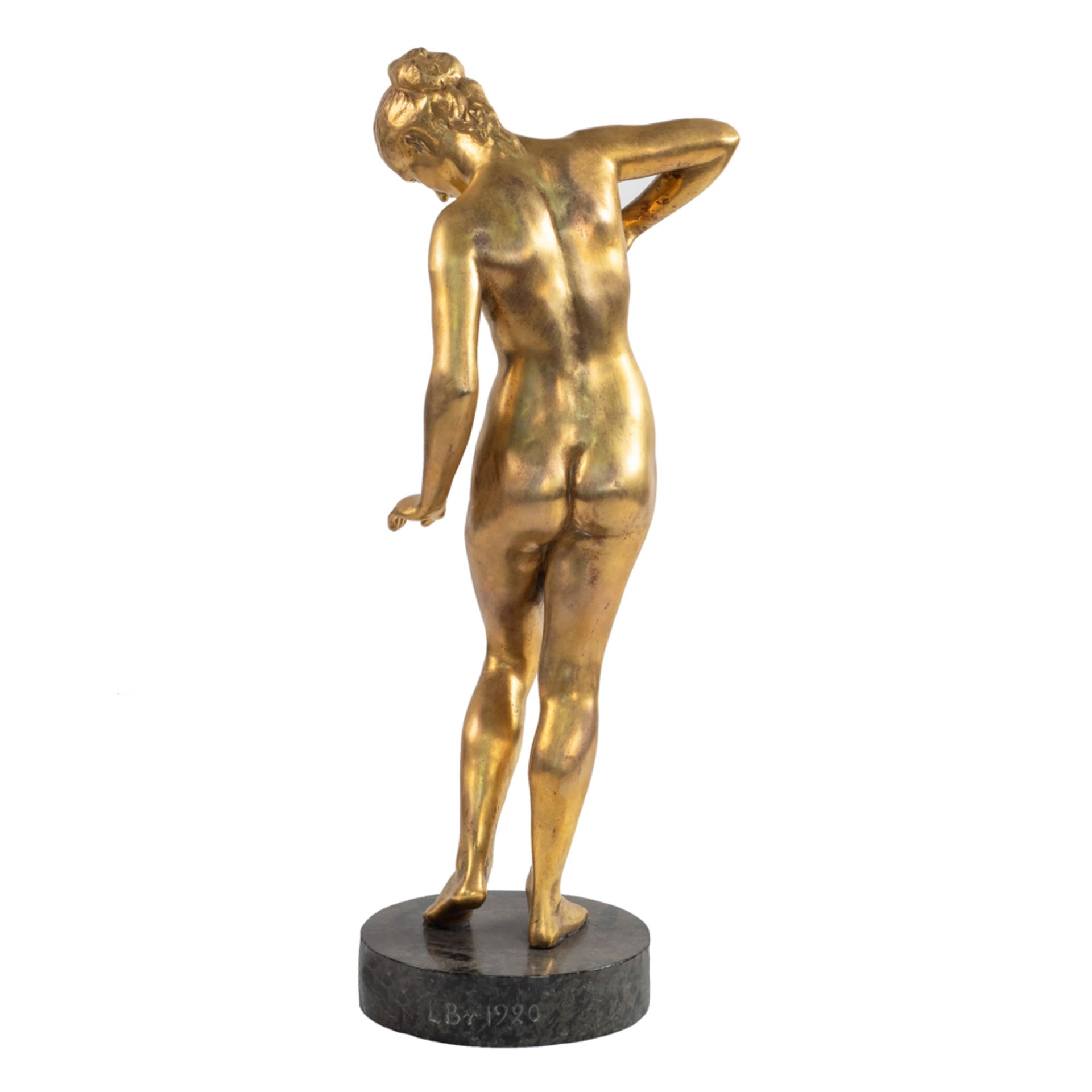 Gilt bronze sculpture Italy, early 20th century 54x16 cm. - Image 2 of 3