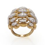 David Webb, 18kt yellow gold and platinum ring