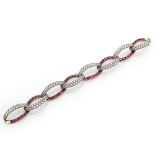 Cartier Paris, important bracelet with diamonds and rubies