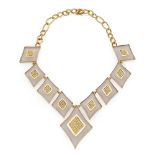 18kt yellow gold and rock crystal necklace