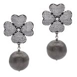 Bijou clover pendant earrings with boule