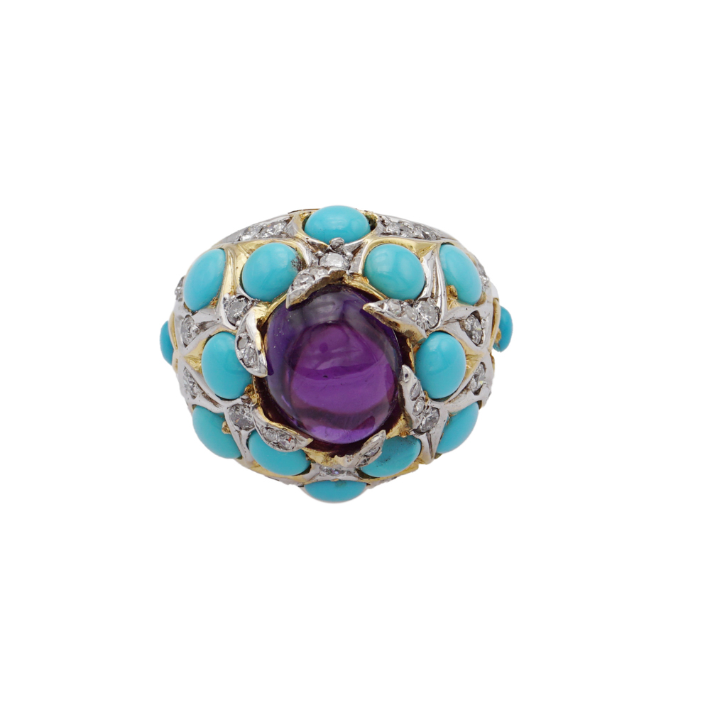 18kt yellow gold and amethyst ring - Image 2 of 2