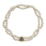 Two-strand cultured pearls necklace