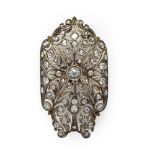 Platinum and diamond brooch