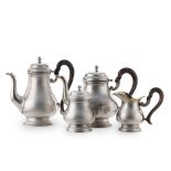 Silver and gilt silver tea and coffee service (4)