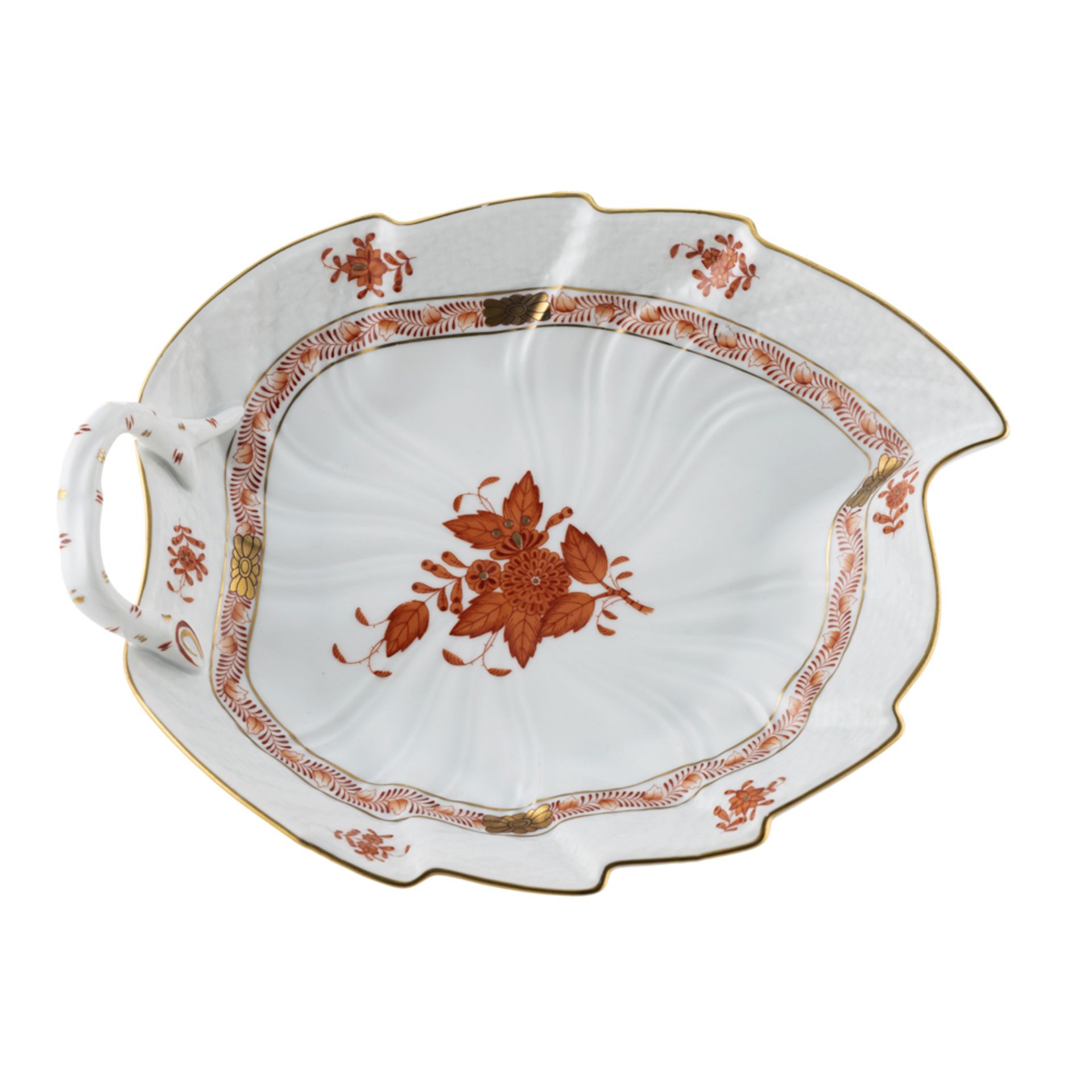 Herend, porcelain leaf