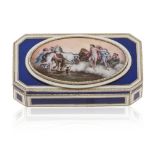 Gold, gilded silver and polychrome enamel snuffbox
