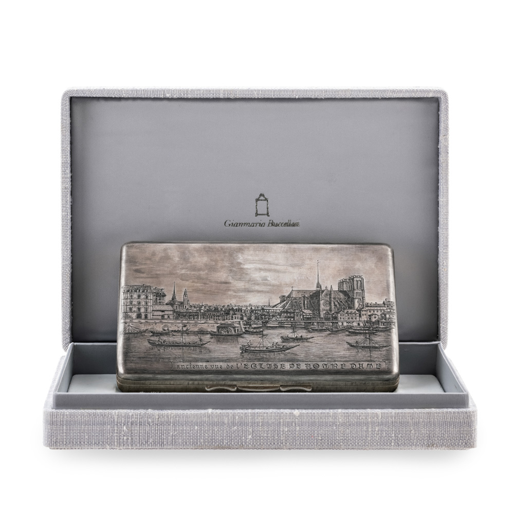 Gianmaria Buccelati, rectangular satin silver box - Image 2 of 2