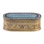 Gilded silver and polychrome enamel box
