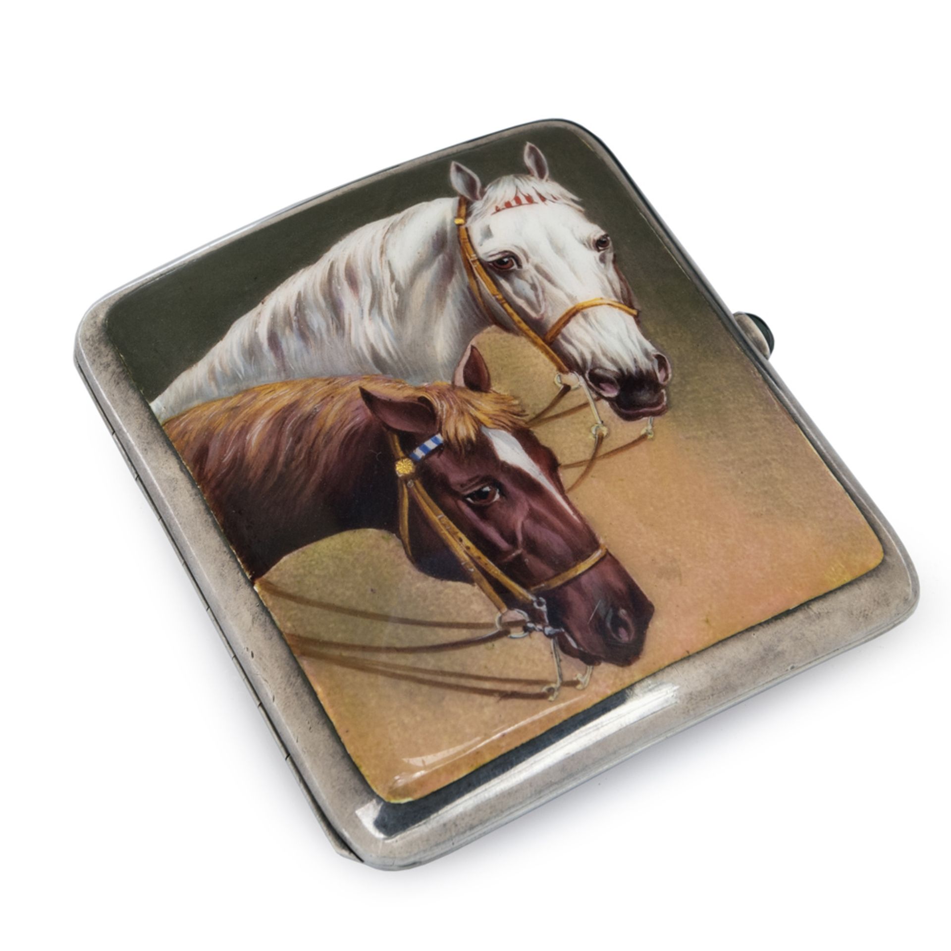 Silver and polychrome enamels snuffbox