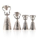 Group of silver cups (4)