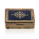 Gilded silver and polychrome enamel box