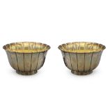 Bulgari, pair of silver and gilded silver bowls