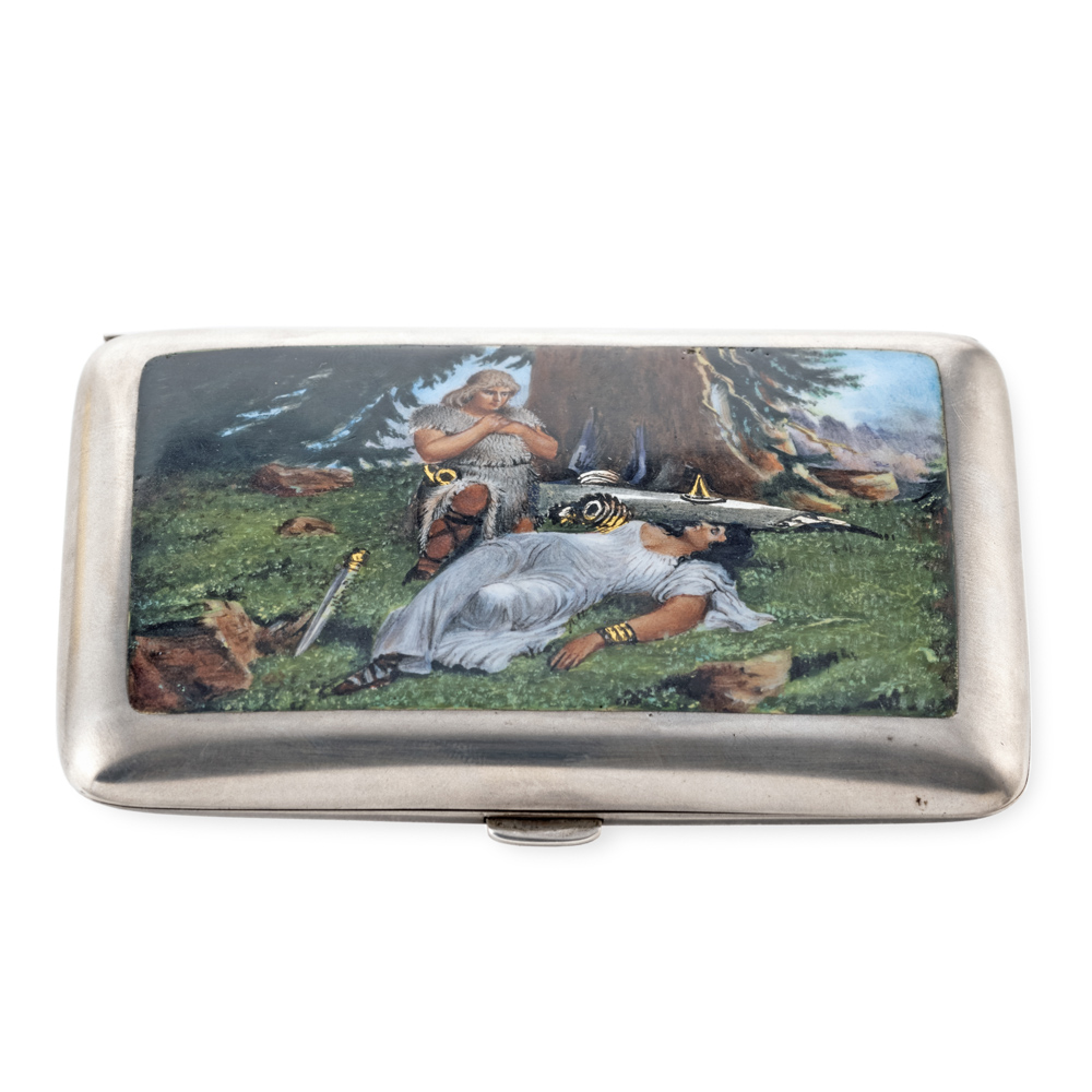 Silver and polychrome enamel snuff box