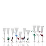 Set of collectible glasses (10)