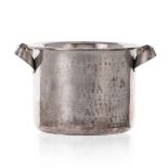 Two handled silver pot