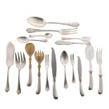 Silver flatware service (116)