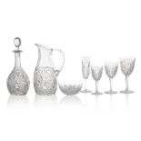 Baccarat, set of transparent crystal glasses (62)