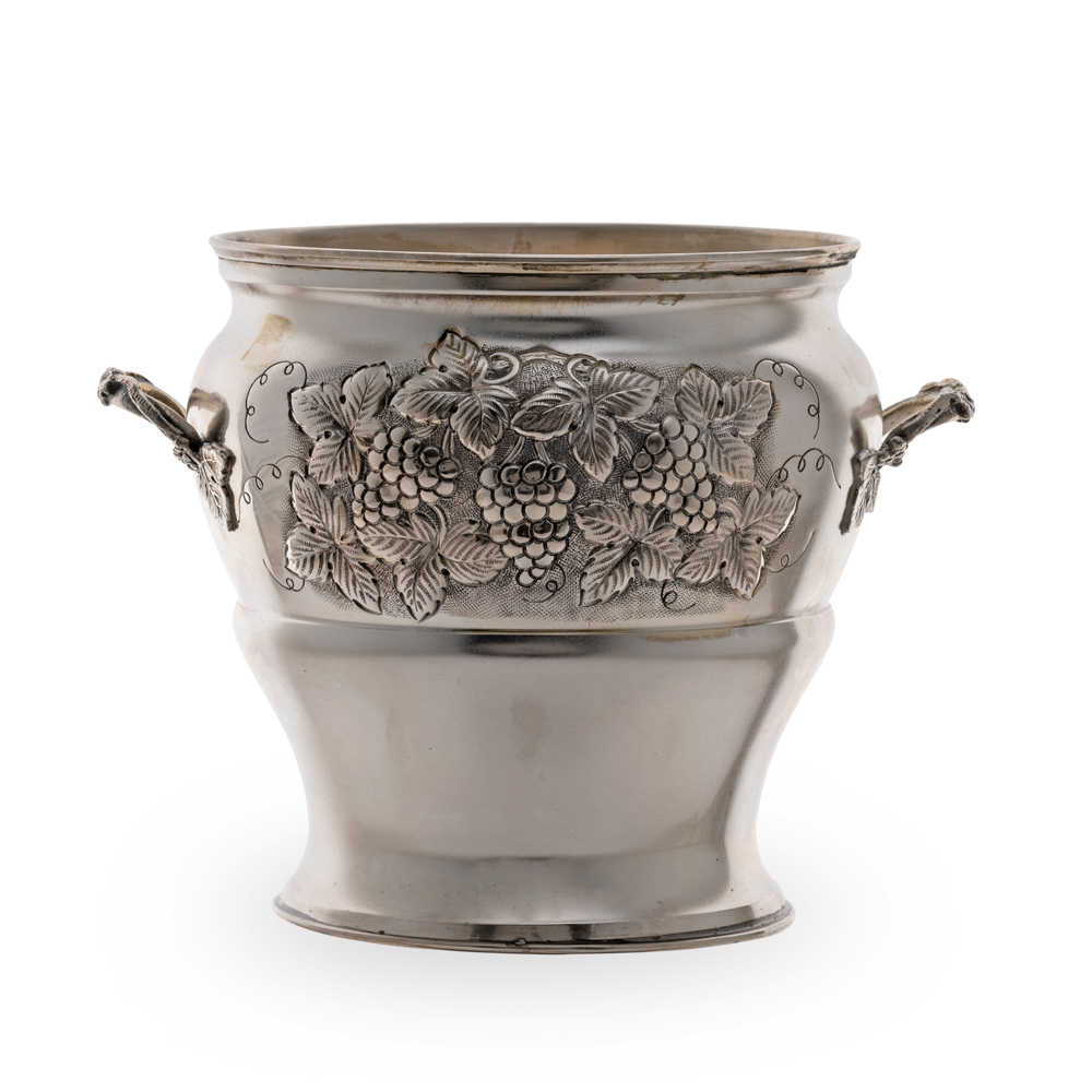 Two-handle silver bottle bucket