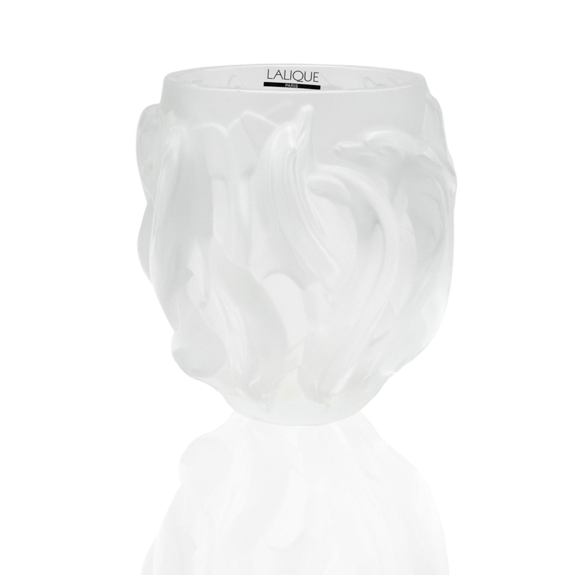 Lalique, mod. Dauphins crystal vase