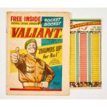Valiant 1 (1962) wfg Football League Ladders (2nd free gift Pocket Rocket not included). Starring
