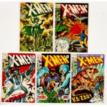 X-Men (1968-69) 50, 54, 56, 57, 62. #54, 57, 62 cents copies. #50, 56 [vg], balance [fn/fn+] (5). No