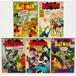 Batman (1961-67) 144, 153, 180, 186, 197. #144, 180 cents copies [fn-/fn+] (5). No Reserve