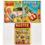 Buster Book 1 (1962) [vg-], Buster Holiday Fun Special 1 (1969) [vg/fn]. With Smash! Holiday Special