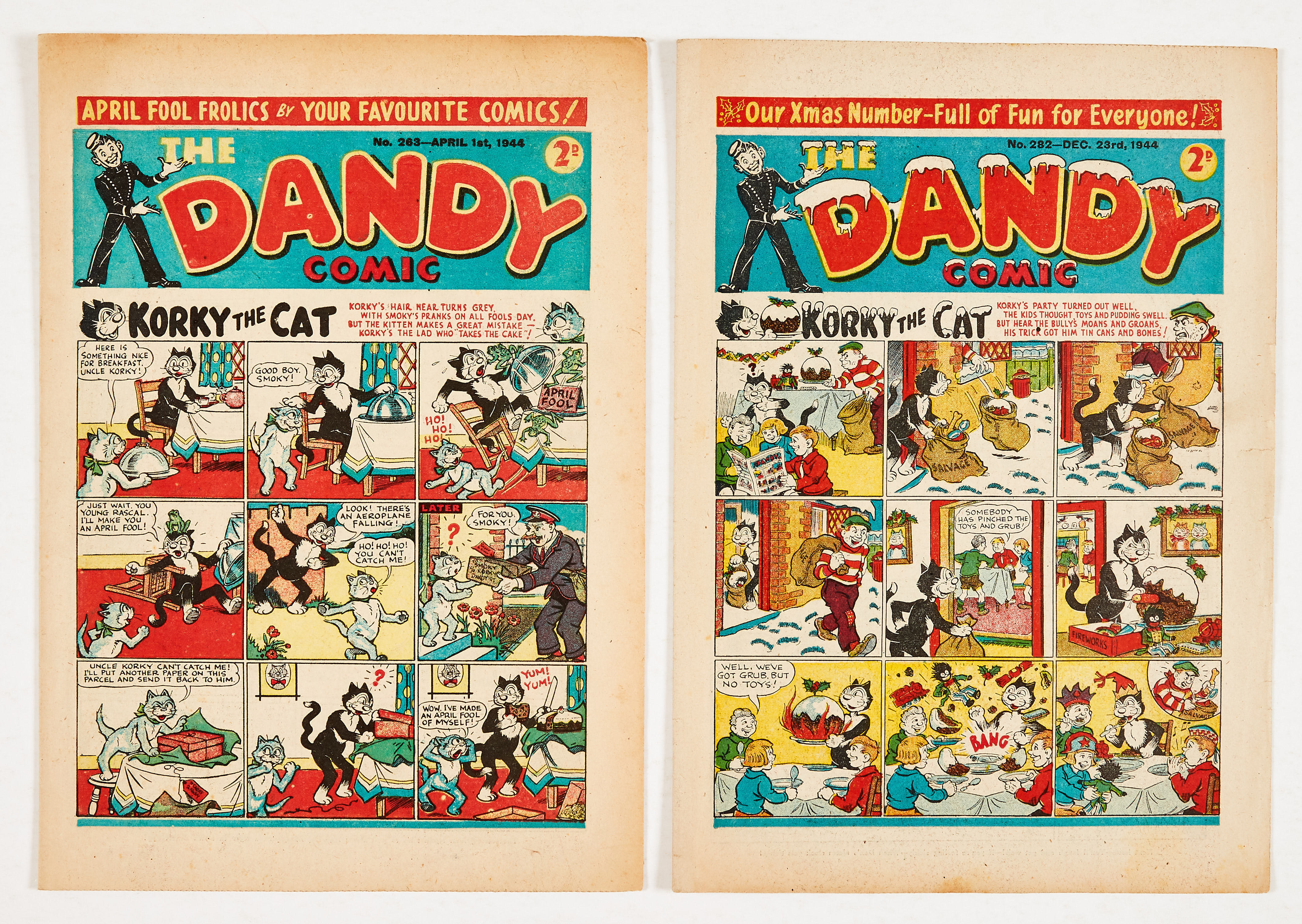 Dandy (1944) 263 April Fool [fn-], 282 Xmas Number [fn] (2)
