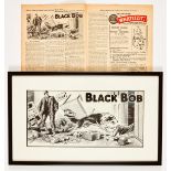 Black Bob original artwork drawn by Jack Prout (1952) for The Dandy No 551 June 14 1952. With