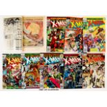 X-Men (1976-1980) 101 signed to splash page by Chris Claremont, 102-105, 108 (x 2), 110 signed to