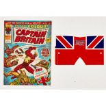 Captain Britain No 1 (1976) wfg Captain Britain Mask. Small tear to top back cover [vfn]