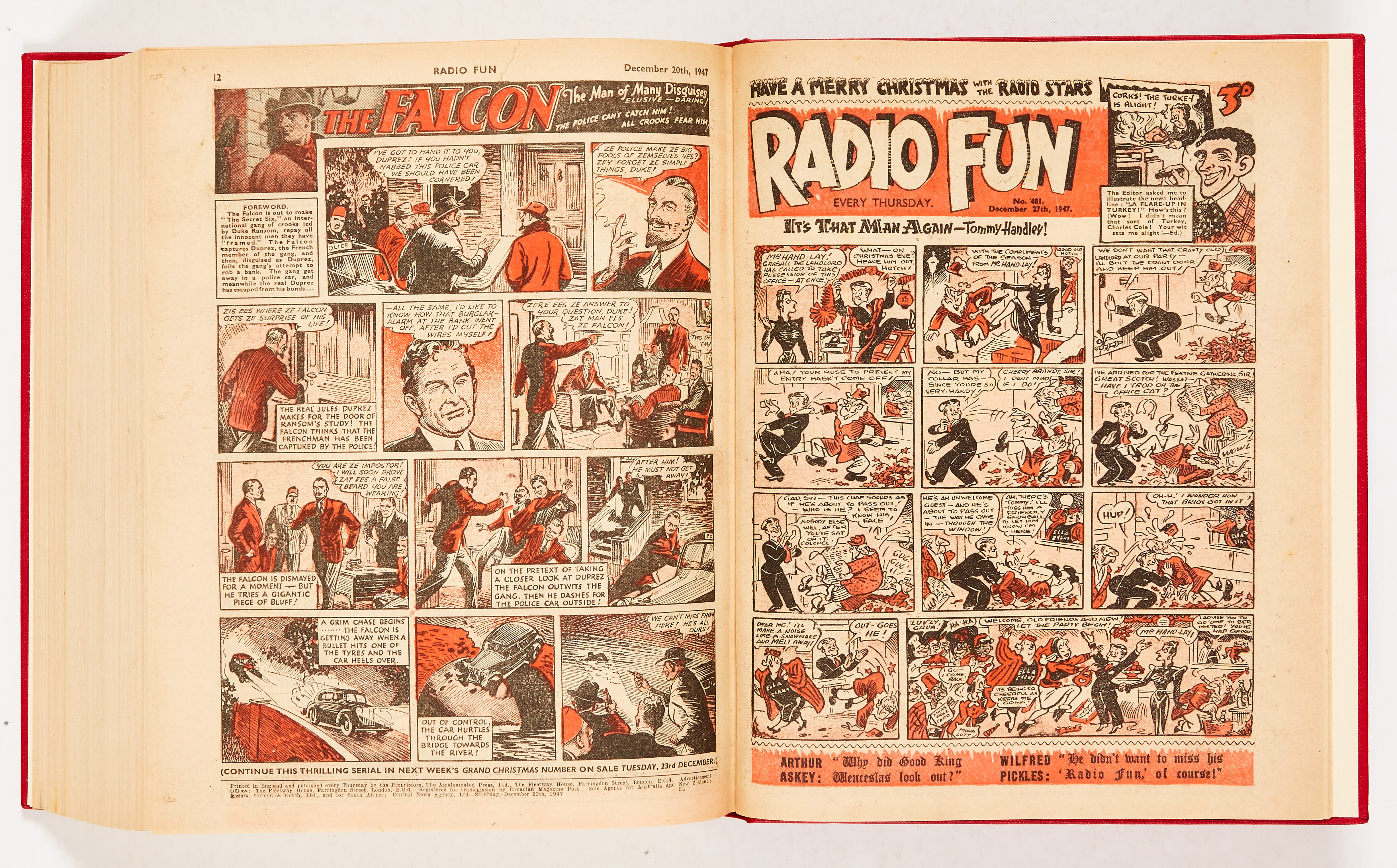 Radio Fun (1947) 430-481. Bound volume. Starring ITMAs Tommy Handley, Tommy Trinder, Petula Clark, - Image 2 of 2