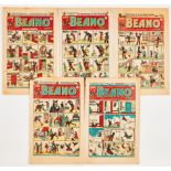Beano (1948-49) 348, 371, 376, 379, 386 [gd/vg] (5). No Reserve
