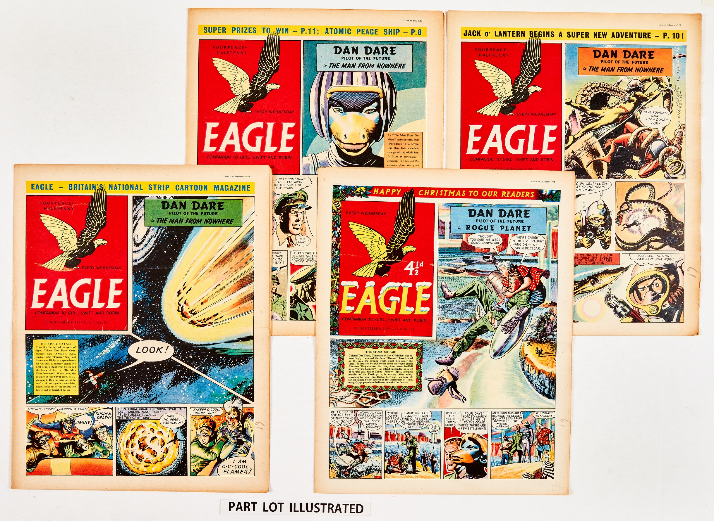 Eagle Vol. 6 (1955) 1-52. Complete year. Starring Dan Dare in Prisoners of Space and The Man from