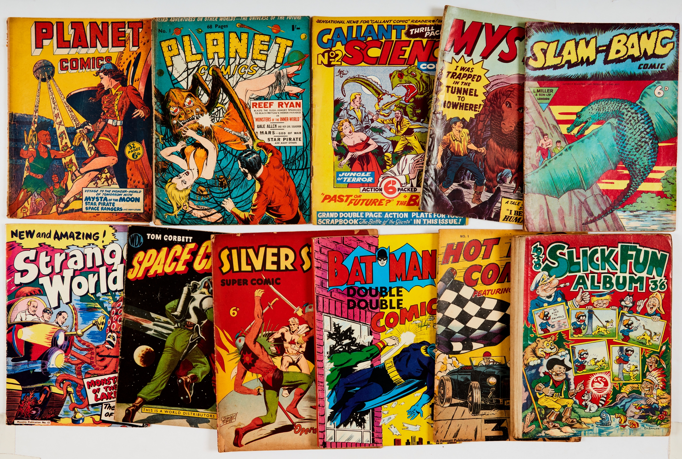 Space Adventures + (1950s). Planet Comics one-shot (R & L Locker 1950), Planet Comics 1 (1951 R &