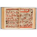 Radio Fun (1945) 326-377. Complete year in bound volume. Starring Bob Hope & Jerry Colonna, Flanagan