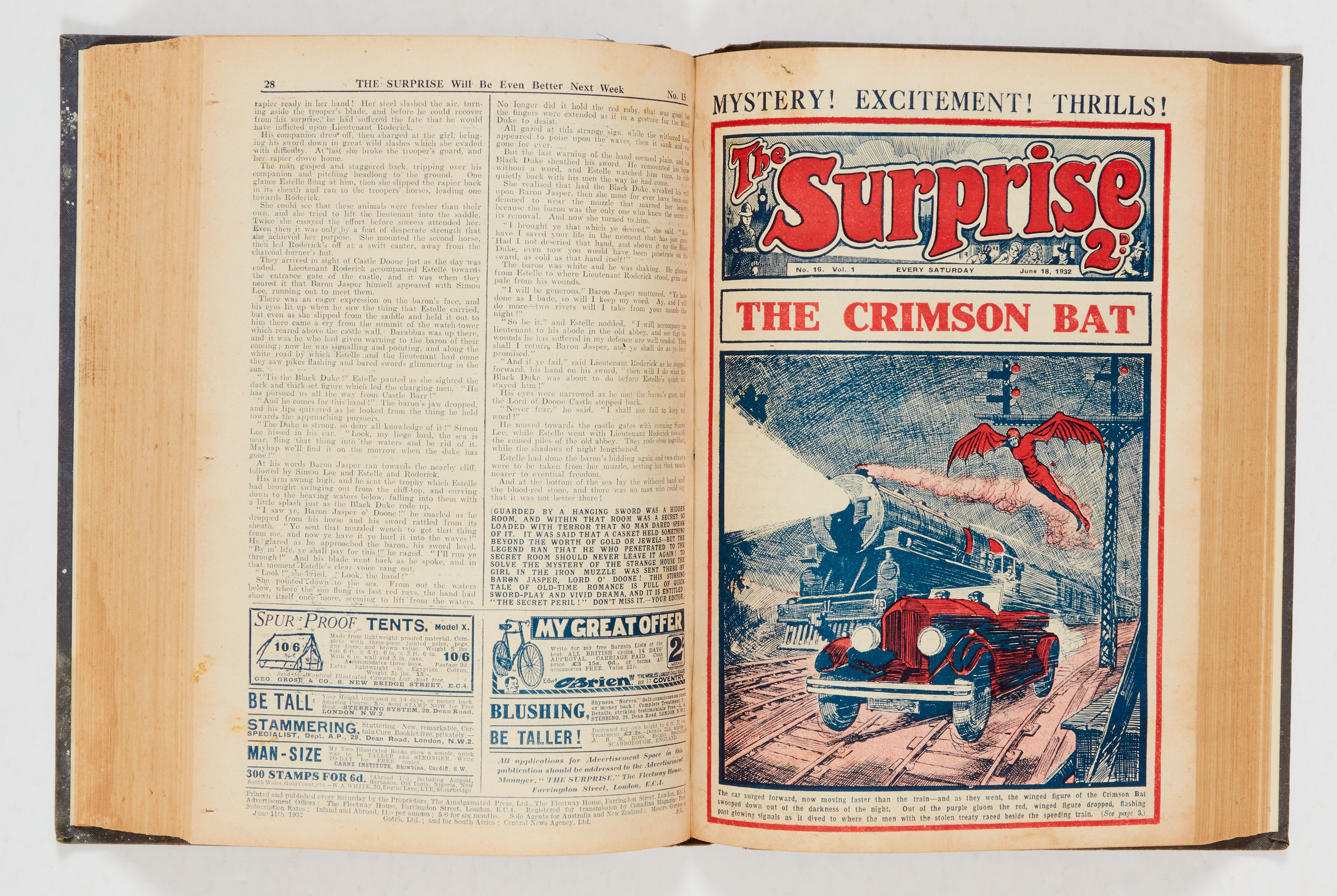 The Surprise (1932) 1-26 in bound volume. Starring The Phantom Thief, The Ace of 'Tecs and When - Image 3 of 3