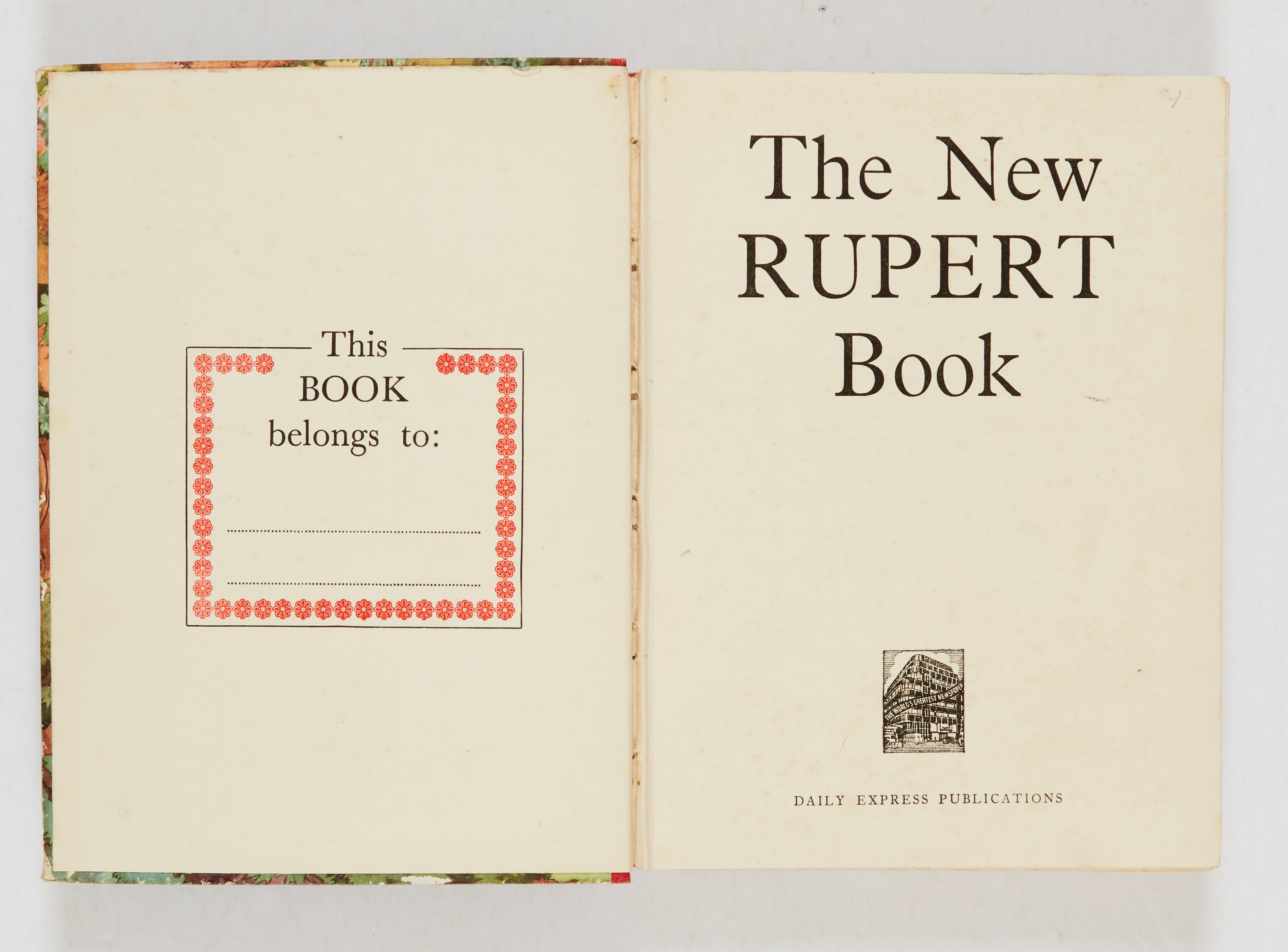 The New Rupert Book (1938). Third Rupert book. No dedication, clean cream pages [fn-] - Image 3 of 3