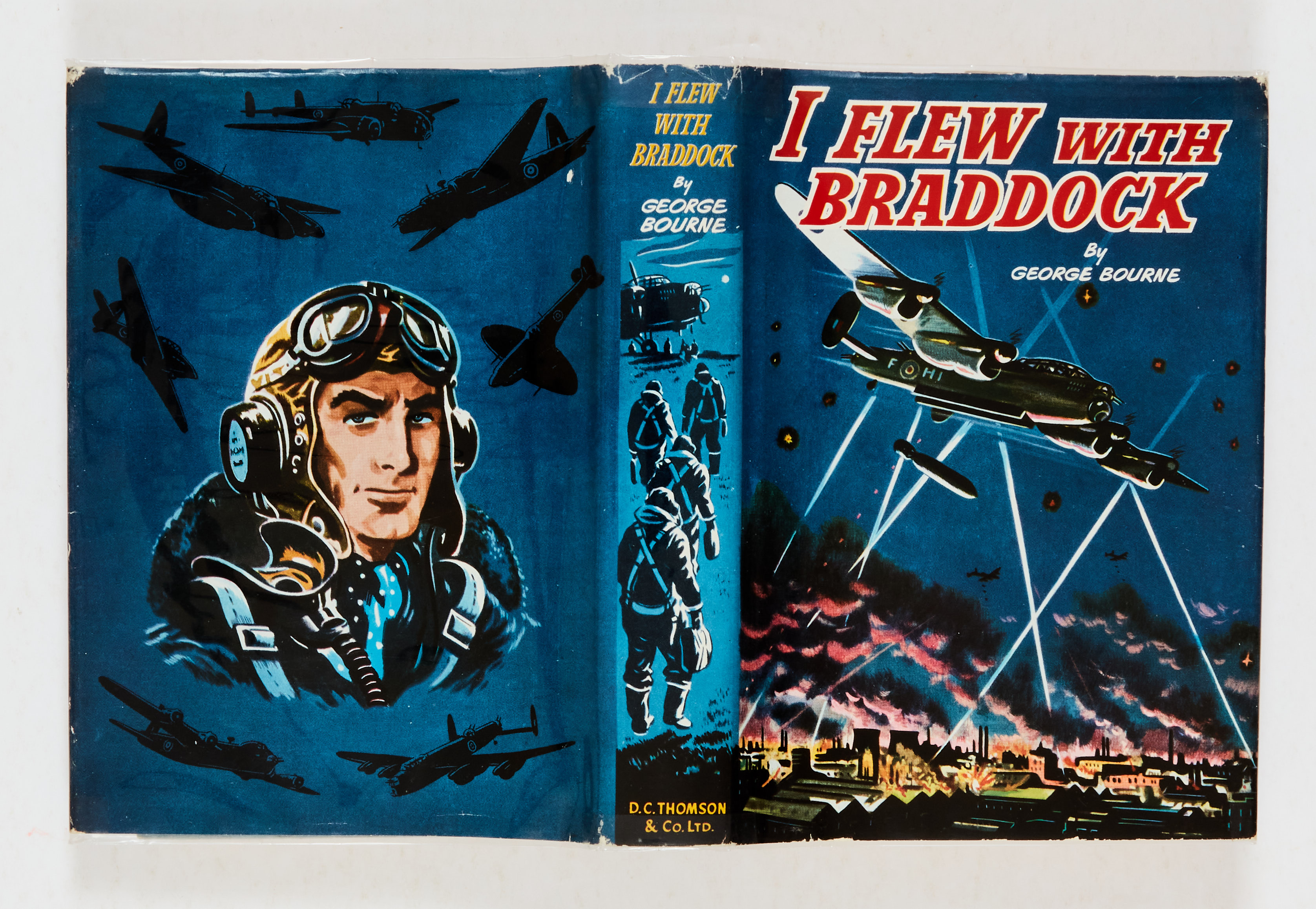 I Flew With Braddock book (1958 D.C. Thomson) by George Bourne with 18 illustrations, dj with