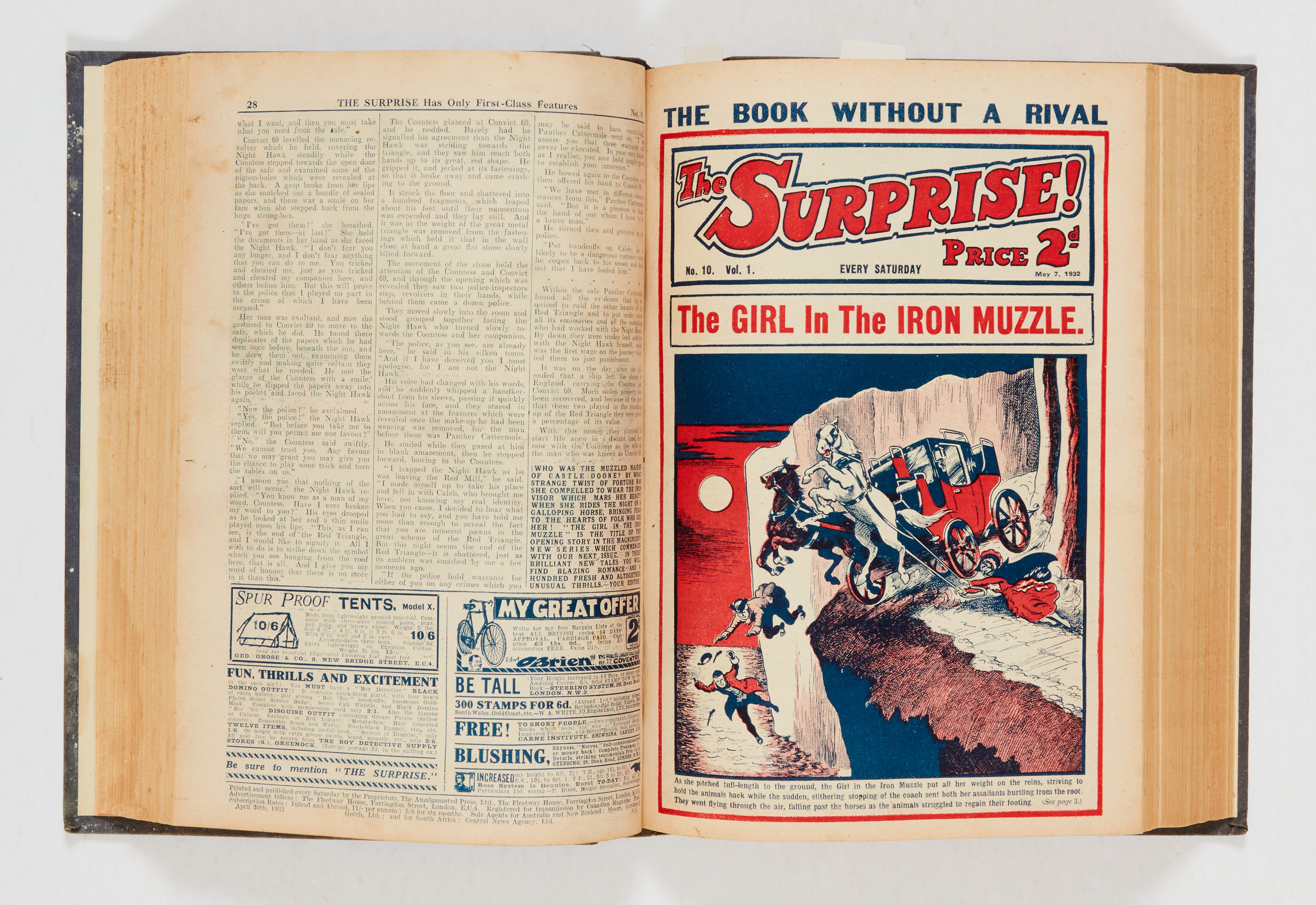 The Surprise (1932) 1-26 in bound volume. Starring The Phantom Thief, The Ace of 'Tecs and When