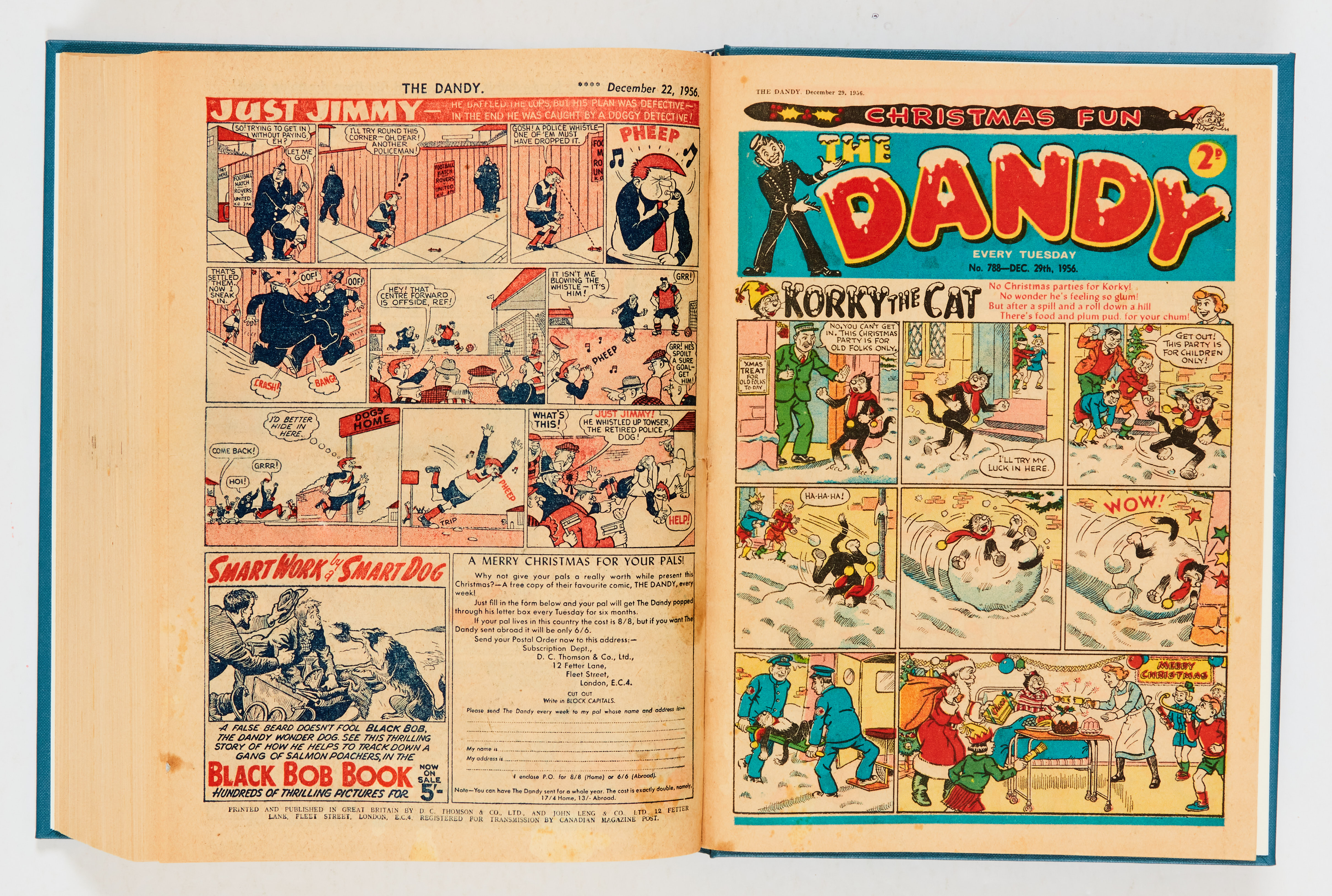 Dandy (1956) 737-788. Complete year in bound volume. Korky, Desperate Dan, 1st Black Bob picture - Image 4 of 4