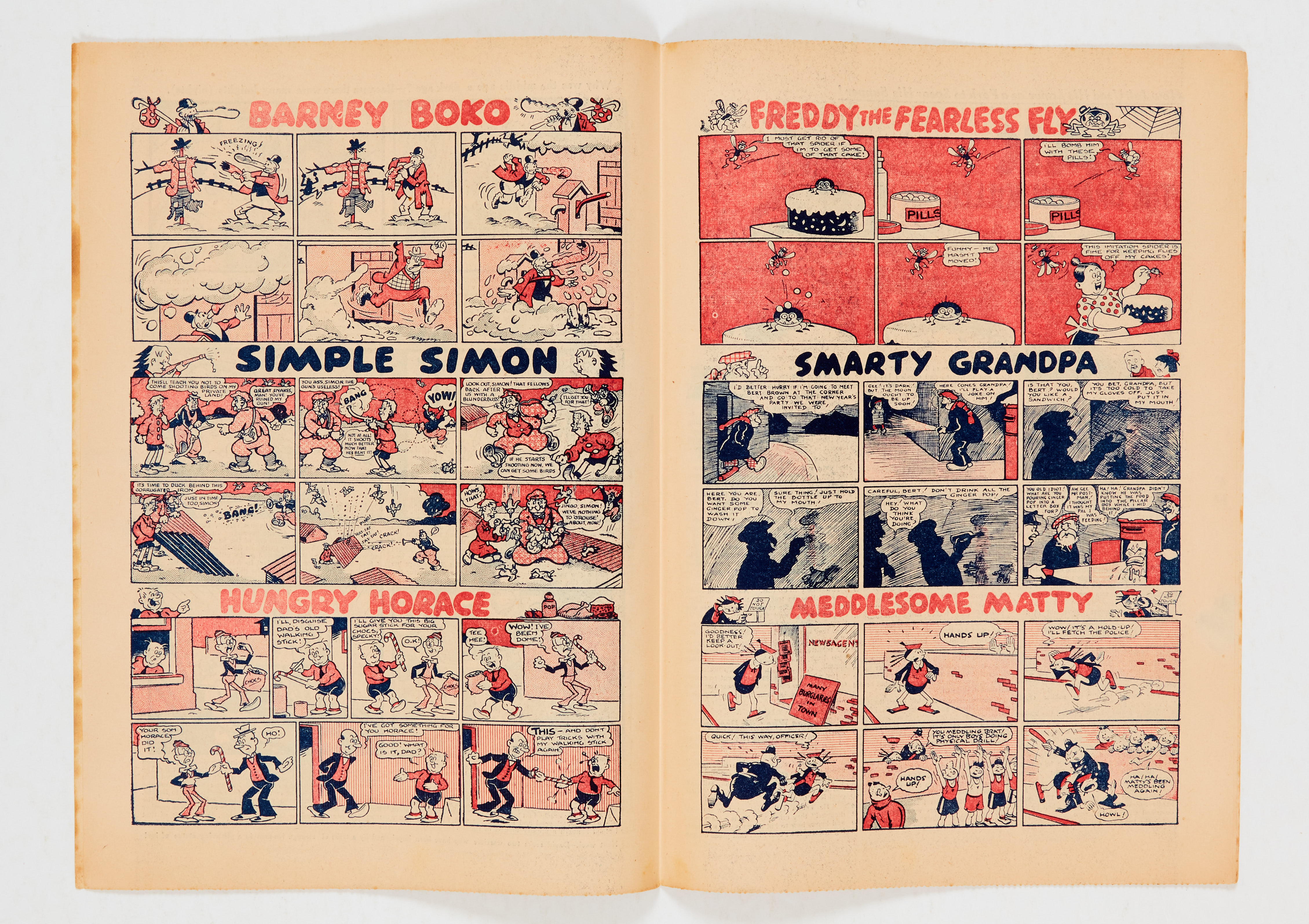 Dandy 109 (Dec 1939) Propaganda war issue. The Dandy's Bellboy and Our Gang wish you a Happy New - Image 2 of 2