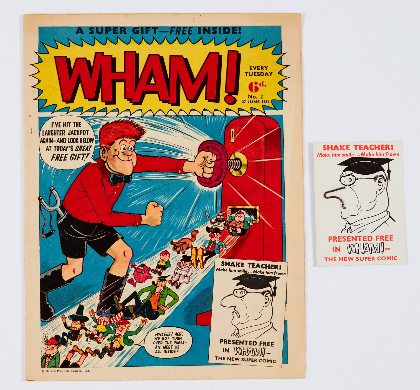 Wham! 2 (1964) Beatles photo/history on pg 5. Wfg Shake Me Teacher. Gift as new, comic [fn+]