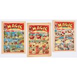Magic Comic (1940) 58, 59, 60. Starring Koko by E.H. Banger and Peter Piper by Dudley Watkins. Nos