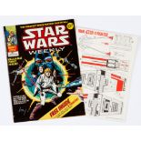 Star Wars Weekly No 1 (1978) wfg Star Wars X-Fighter. Gift as new, comic some tanning to lower