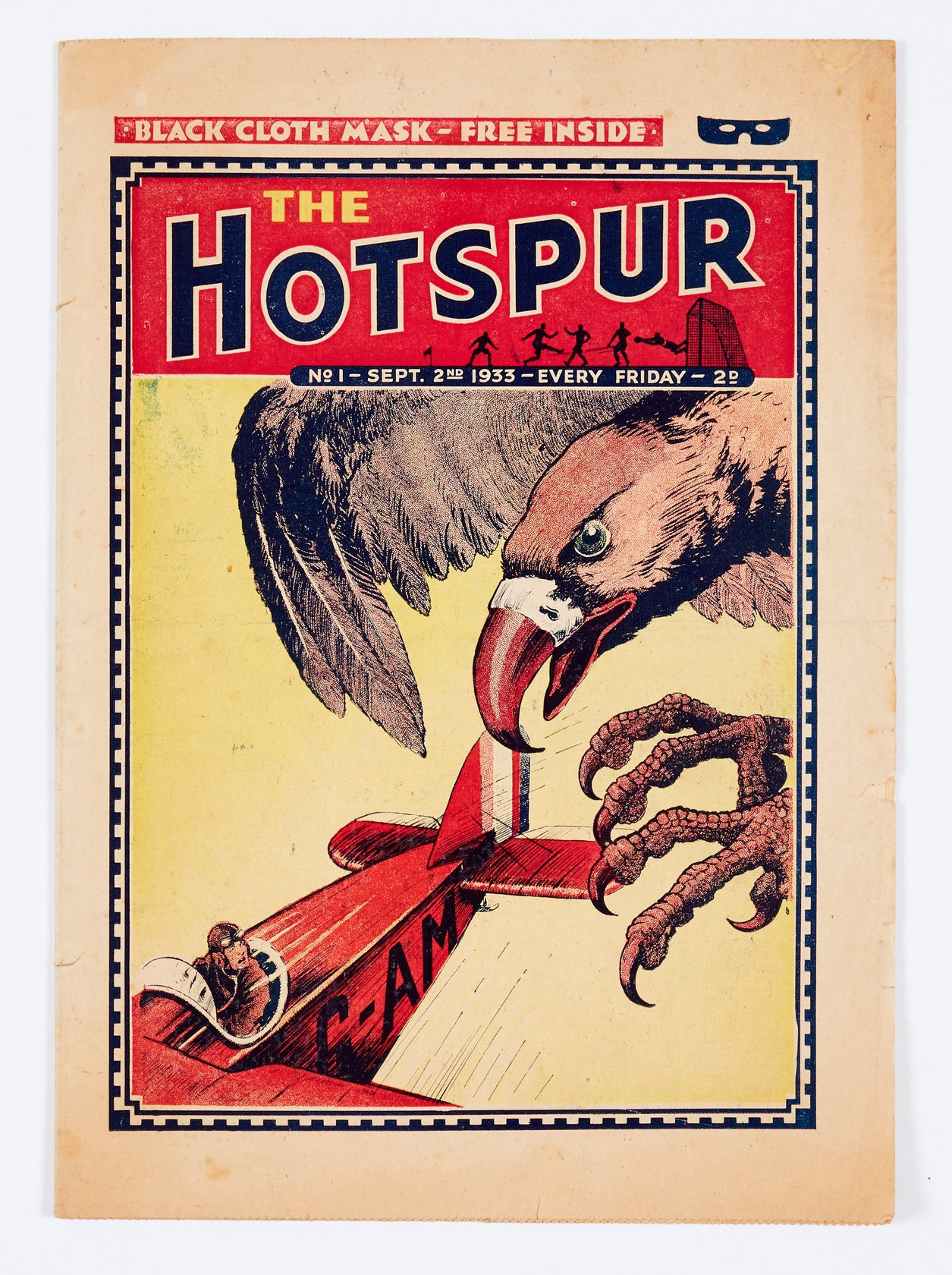 Hotspur 1 (1933) Bright cover with small piece missing from RH cover edge, slight horizontal cover