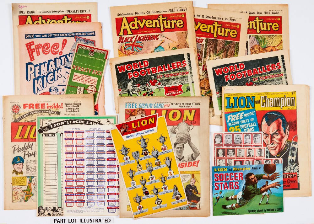 Football Free Gifts in comics (1950s-60s) Adventure 1598 (1955) wfg Penalty Kick Football Game